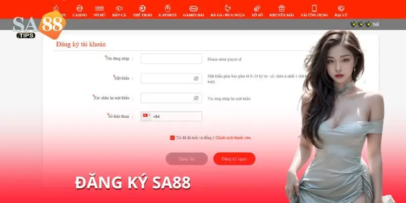 Hướng dẫn tạo tài khoản và đăng nhập vào SA88 nhanh chóng Hướng dẫn tạo tài khoản và đăng nhập vào SA88 nhanh chóng