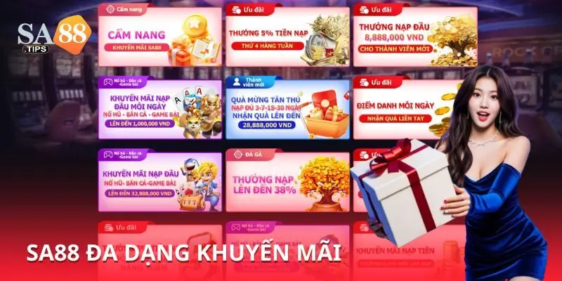 Chương trình ưu đãi và quà tặng hấp dẫn tại SA88